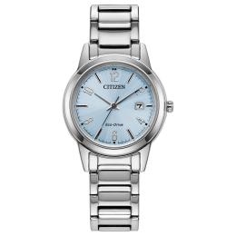 Lady Citizen Eco-Drive Stainless Steel Blue Watch Dial - FE1241-71L